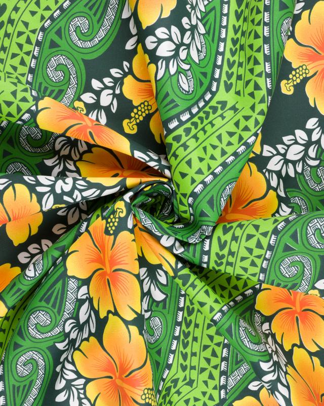 MIAMO Polynesian fabric Green - Tissushop